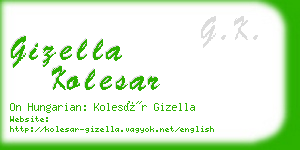 gizella kolesar business card